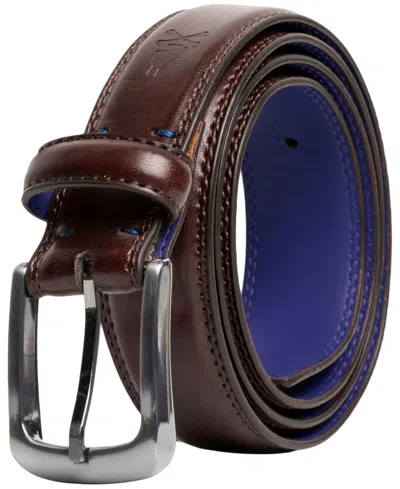 Nick Graham Men's Classic Core Belt With Double Stitching In Brown