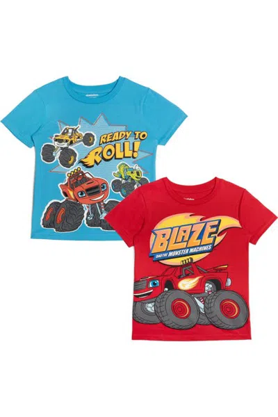Nickelodeon Kids'  Blaze And The Monster Machines 2-pack Short Sleeve Graphic T-shirts (toddler & Little Ki In Multi