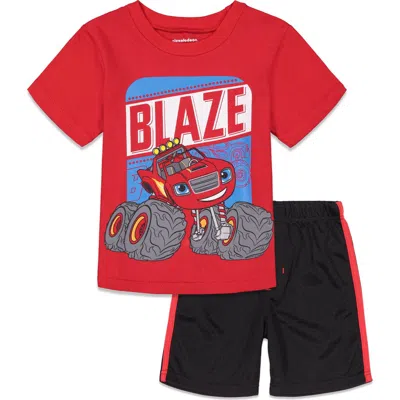 Nickelodeon Blaze And The Monster Machines 2-piece Tee And Shorts Set (toddler, Little Kid & Big Kid In Black