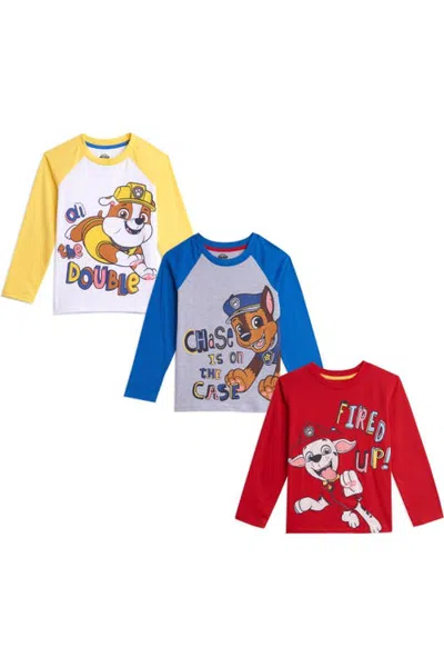 Nickelodeon Paw Patrol 3-pack Long Sleeve T-shirts (toddler & Little Kid) In Multi