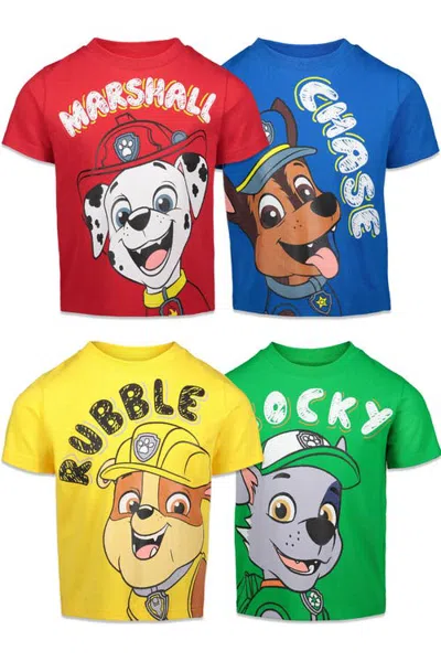 Nickelodeon Kids'  Paw Patrol 4-pack Short Sleeve T-shirts In Multi