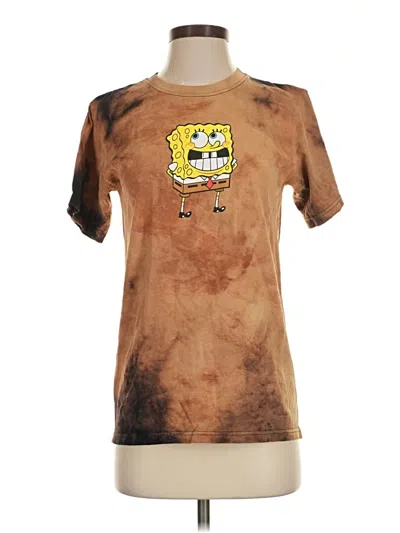Pre-owned Nickelodeon Short Sleeve T-shirt In Brown