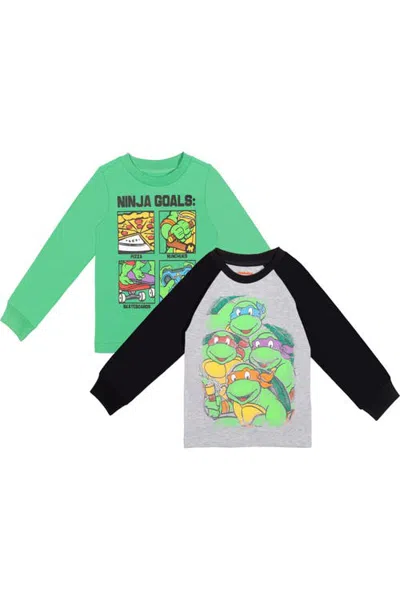 Nickelodeon Teenage Mutant Ninja Turtles 2-pack Long Sleeve Graphic T-shirts (toddler, Little Kid &  In Green