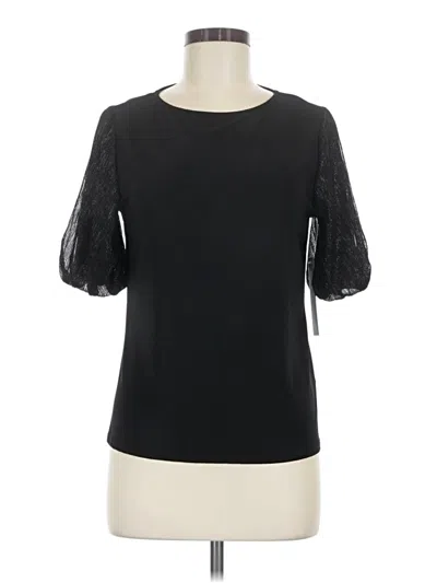 Pre-owned Nicole Miller 3/4 Sleeve Blouse In Black