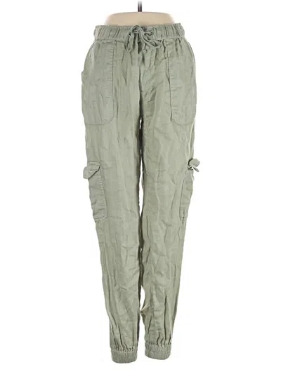 Pre-owned Nicole Miller Linen Pants In Green
