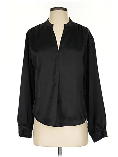 Pre-owned Nicole Miller Long Sleeve Blouse In Black