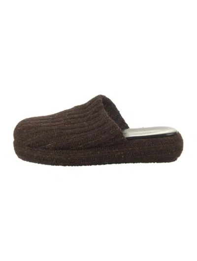 Pre-owned Nicole Saldaña Slippers In Brown
