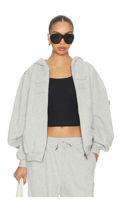 Niihai Cover Hoodie In Grey Marl