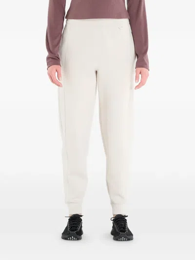 Nike 24.7 Impossiblysoft Seam-detail Tapered Track Pants In White