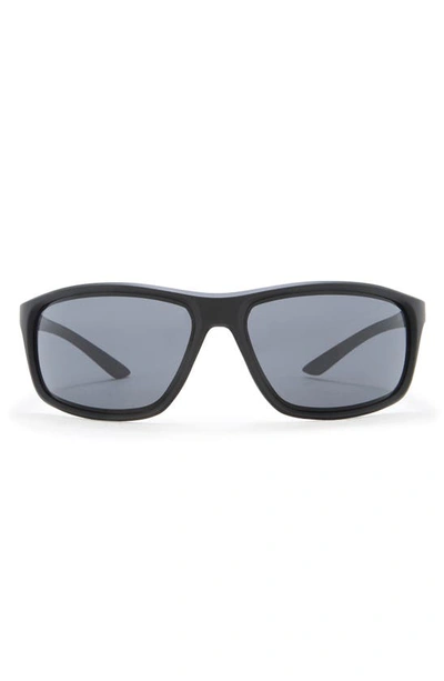 Nike Adrenaline 66mm Rectangular Sunglasses In Black