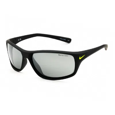 Nike Adrenaline Matte Sunglasses With Silver Flash Detail In Black