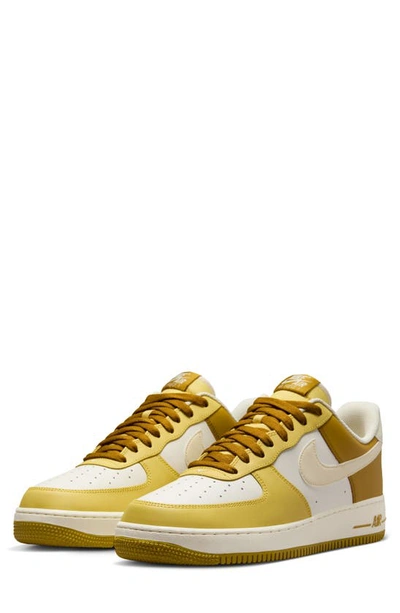 Nike Air Force 1 '07 Trainers In Mustard And Off White-brown
