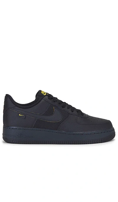 Nike Air Force 1 '07 In Black  University Gold  & Dark Smoke Gre