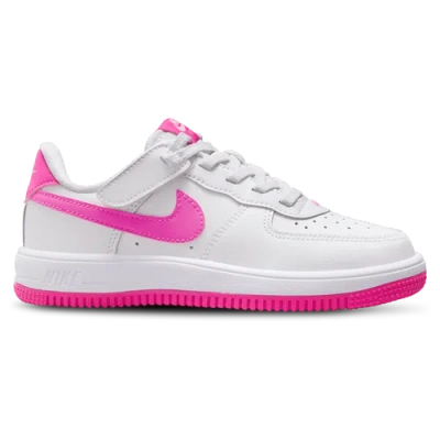 Nike Kids'  Air Force 1 Low Easyon In White/laser Fuchsia