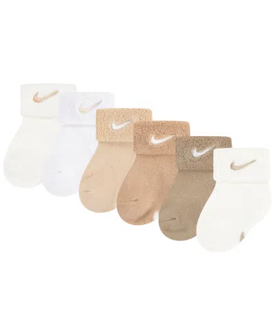 Nike Baby Boys Or Girls Terry Socks, Pack Of 6 In Multi