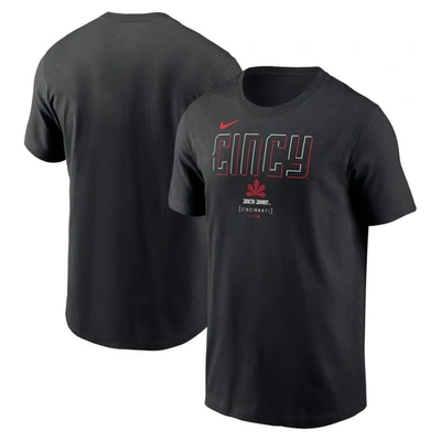 Nike Black Cincinnati Reds City Connect Large Logo T-shirt
