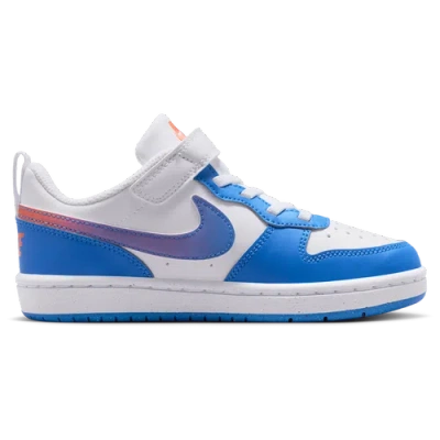 Nike Kids' Boys  Court Borough Low In White/bright Violet/blue Crystal