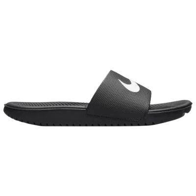 Nike Kids' Boys  Kawa Slides In Black/white