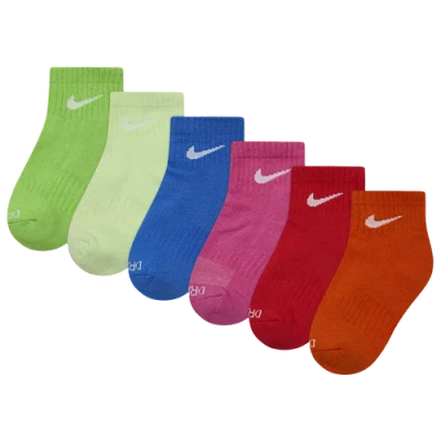 Nike Kids' Boys  Performance Basic Ankle Socks 6 Pack In Barely Volt