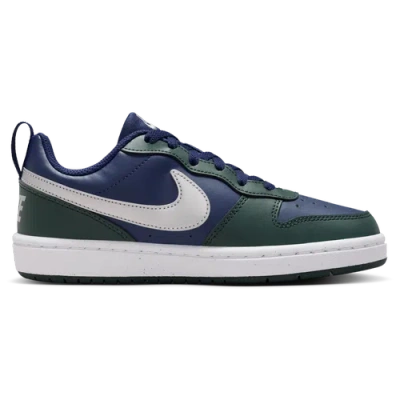 Nike Court Borough Low Recraft In Midnight Navy/metallic Silver/seaweed
