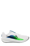 Nike Downshifter 13 Running Shoe In White/ Black/ Star Blue/ Green