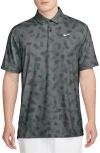 Nike Dri-fit Tour Golf Polo In Dark Smoke Grey/ White