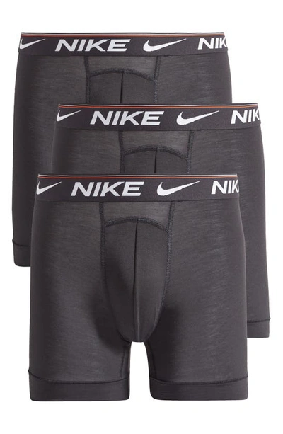 Nike Dri-fit Ultra Comfort Boxer Briefs In Black/ Black/ Black