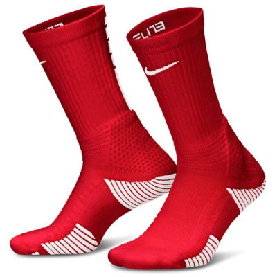 Nike Elite 2.0 Cushion Crew 1 Pair In University Red/white