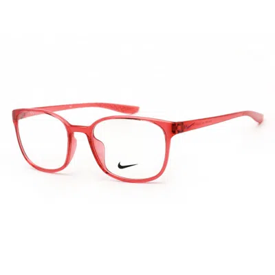 Nike Ember Glow Mini Eyeglasses With Clear Demo Lenses In Red