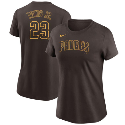 Nike Fernando Tatis Jr. Brown San Diego Padres Name & Number T-shirt