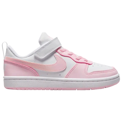 Nike Kids' Girls  Court Borough Low Recraft In White/pink Foam