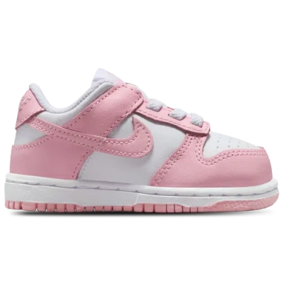 Nike Kids' Girls  Dunk Low In White/soft Pink