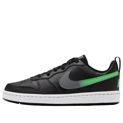 Nike (gs)  Court Borough Low 'black Green Illusion'