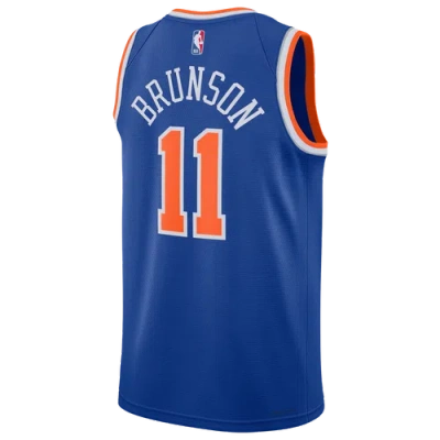 Nike Jalen Brunson  Knicks Icon Edition Jersey In Blue/orange