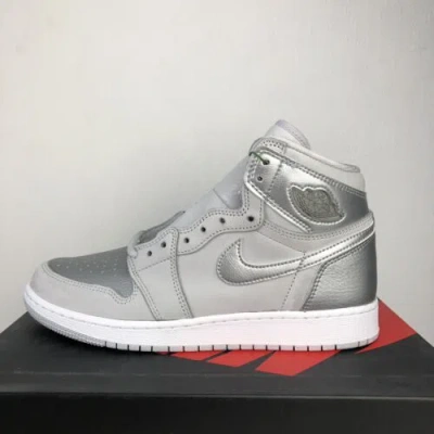 Pre-owned Nike Jordan 1 Retro High Co Japan Tokyo Neutral Grey (gs) Size 6.5 In Gray