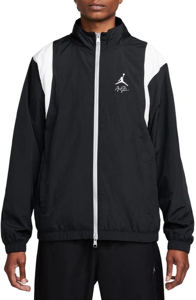 Nike Jordan Essentials Jacket In Black/ Black/ White/ White