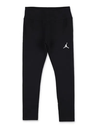 Nike Jordan Girls High-rise Stretch Leggings With Jumpman Logo In Nero