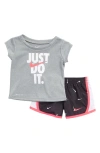 Nike Babies' Just Do It T-shirt & Tempo Shorts Set In Black