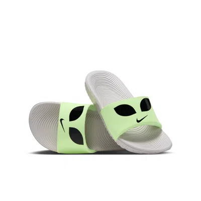 Nike Kawa Se "alien" Big Kids' Slides In Gray