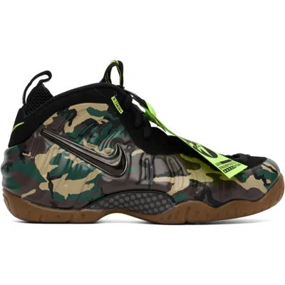 Nike Khaki Air Foamposite Pro Prm Sneakers In Multi