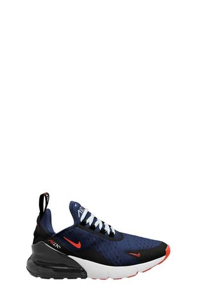 Nike Kids' Air Max 270 Sneaker In Midnight Navy/ Red/ Black
