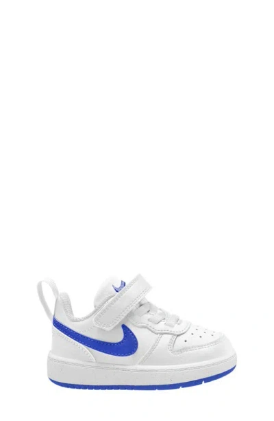 Nike Kids' Court Borough Low Recraft Sneaker In White/ Hyper Royal