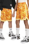 Nike Kids' Dna Athletic Shorts In University Gold/ Orange/ White