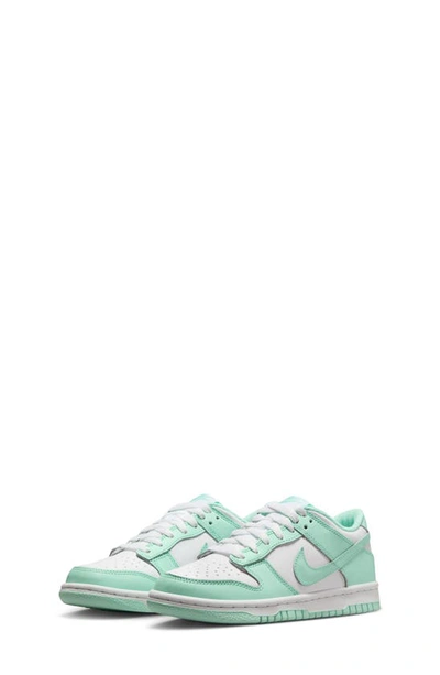 Nike Kids' Court Borough Low Recraft Sneaker In White/mint Foam