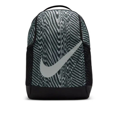 Nike Kids  Brasilia Aop Backpack In Black/dk Smoke Grey/lt Smoke Grey