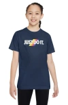 Nike Kids' Sportswear Just Do It Graphic T-shirt In Midnight Navy