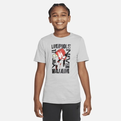 Nike Liverpool Fc Big Kids'  Soccer T-shirt In Grey