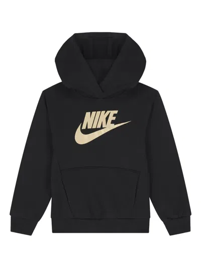 Nike Kids' Logo-print Hoodie In Black