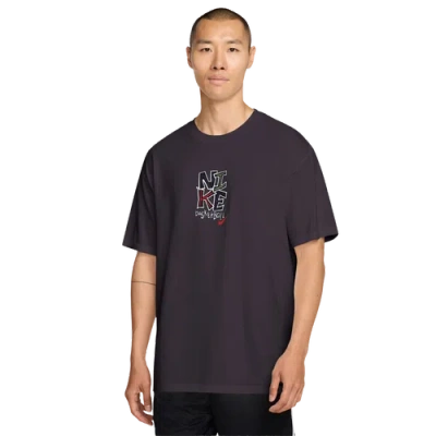 Nike M90 Summit Just Do It Basketball T-shirt In Black/white