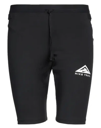 Nike Man Shorts & Bermuda Shorts Black Size L Polyester, Elastane